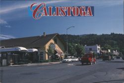 Calistoga Street Scene, Napa Valley Wine Region Postcard