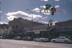 Calistoga Street Scene, Napa Wine Country Postcard
