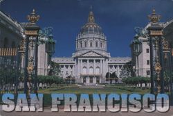San Francisco City Hall, Grand Dome and Gates Postcard