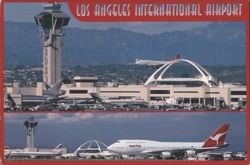 Los Angeles International Airport Control Tower & Theme Building Postcard
