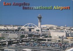 Los Angeles International Airport LAX Theme Building Postcard