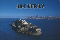 ALCATRAZ ISLAND San Francisco Bay Skyline & Bridge Postcard