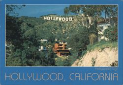 Hollywood Sign, California Hills Postcard