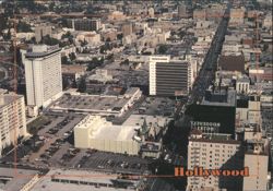 Hollywood Boulevard Aerial View, Los Angeles Postcard