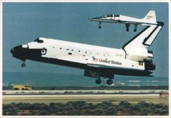 Space Shuttle Touch Down, Edwards Air Force Base, CA Postcard