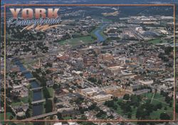 Aerial View of York, Pennsylvania Postcard
