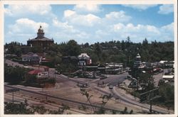 Old Town Auburn, CA - Domed Building, Highway & Town Postcard