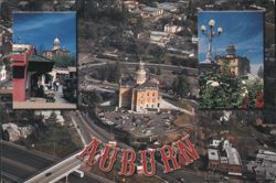 Placer County Courthouse & Auburn Views, California Postcard