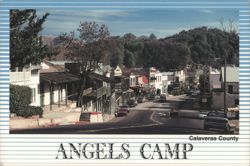 Angels Camp Calaveras County Street View Postcard