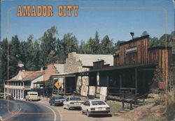 Amador City Gold Country Highway 49 Street Scene Postcard