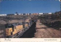 The Loop Railroad, Union Pacific Train, San Joaquin Valley Postcard
