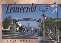Temecula Archway & Old Town Street Scene Postcard