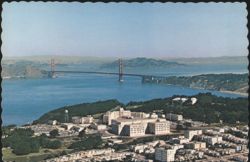Fort Miley VA Hospital, Golden Gate Bridge, San Francisco Postcard