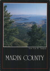 San Francisco Bay from Mt. Tamalpais, Marin County CA Postcard