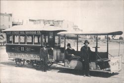 Clay St. Hill R.R. Co. Car No. 11, Van Ness & Clay, 1875 Postcard