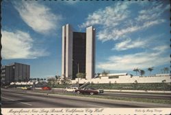 Long Beach City Hall & Main Library, Ocean Blvd Postcard