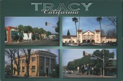 Tracy, California - City Views Postcard