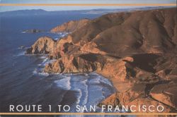 Route 1 to San Francisco - Devil's Slide Coastal View Postcard