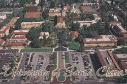 University of Santa Clara Aerial View Campus Postcard