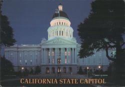 California State Capitol Illuminated Night View Postcard