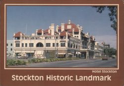 Hotel Stockton Historic Landmark, Stockton Postcard