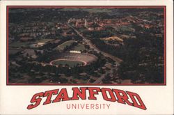 Stanford University Aerial View, Football Stadium Postcard