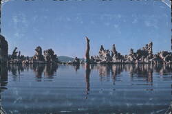 WISH YOU WERE HERE Handstand Mono Lake CA Tufa Postcard