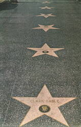 Hollywood Walk of Fame Stars: Clark Gable, Richard Dix Postcard