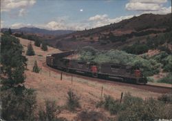 Southern Pacific Diesel Engines, Montague, CA Postcard