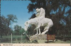 THE END OF THE TRAIL Statue, Mooney Grove Park Postcard