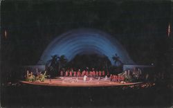 Hollywood Bowl at Night, Stage Production Postcard