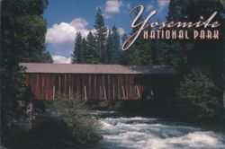 Covered Bridge at Wawona, Yosemite National Park Postcard