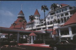 Hotel del Coronado Main Entrance, Decorative Woodwork Postcard