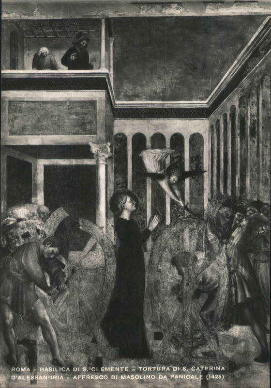 Torture of St. Catherine, Masolino Fresco, Basilica S. Clemente Rome Italy