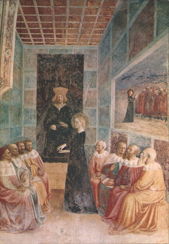Masolino, St. Catherine Disputing Philosophers, Rome Italy