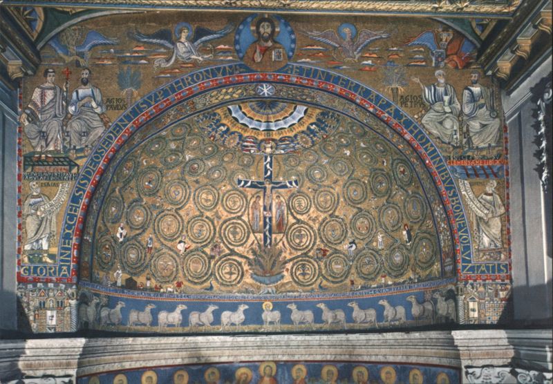 St. Clemente's Church Apse Mosaic, 12th Century Rome Italy