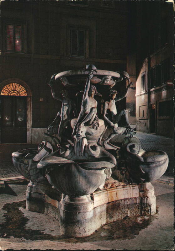Fontana delle Tartarughe at Night, Rome Italy