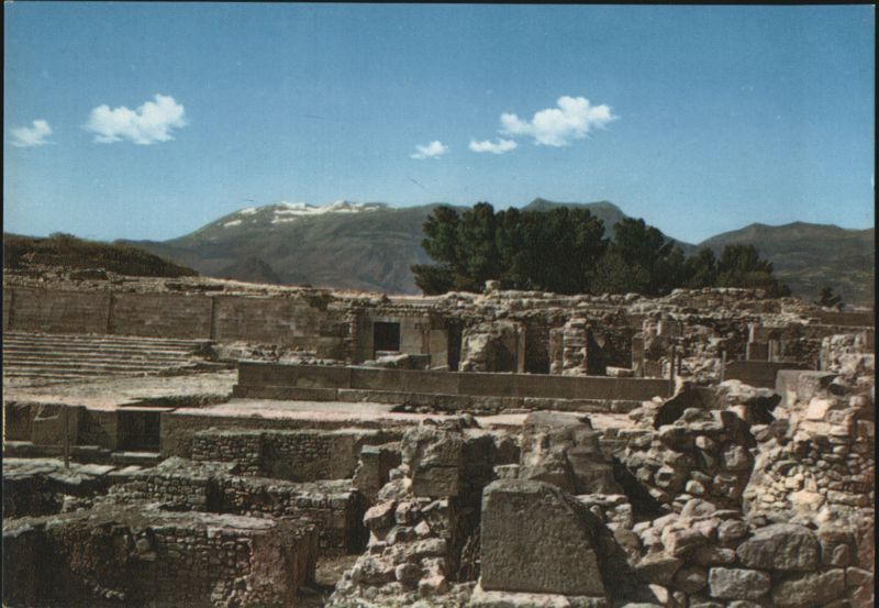 Phaistos Theatre & Western Aisle, Southern Side Greece
