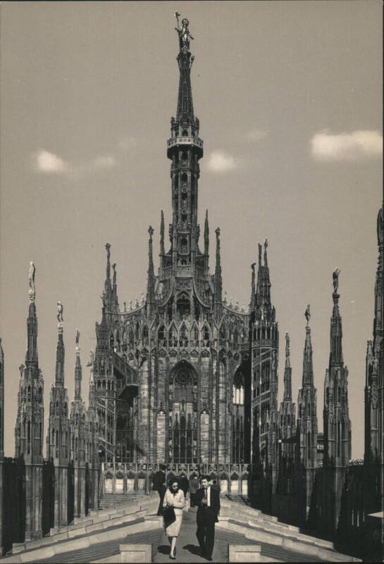 Milano Duomo Cathedral La Madonnina Spire, People Italy