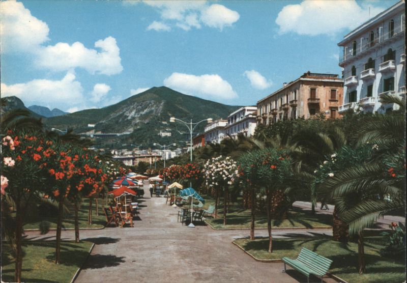 Salerno Lungomare Seaside Promenade, Palm Trees Italy