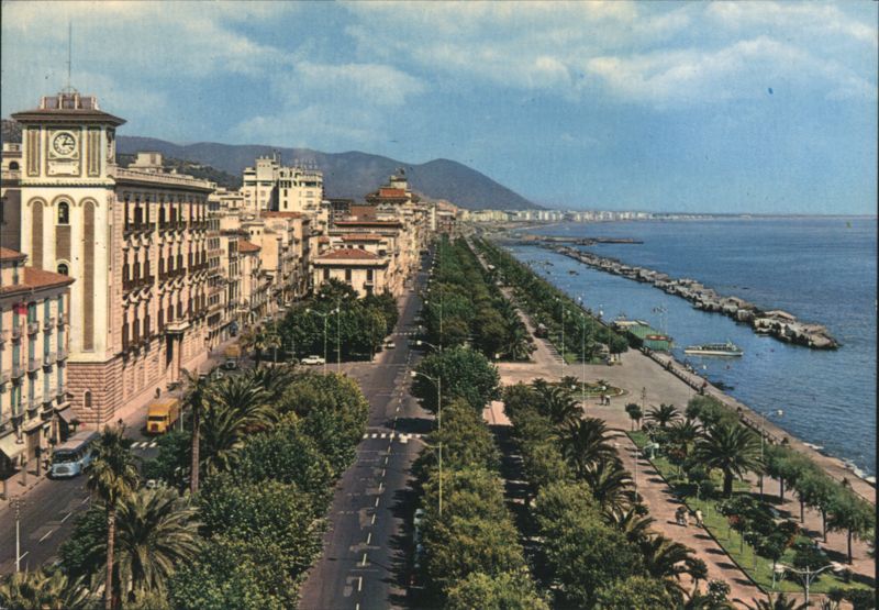 Salerno Lungomare Waterfront Promenade Clock Tower Italy