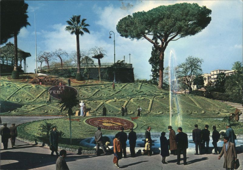 Villa Bellini Park, Calendar Clock, Fountain, Catania Italy