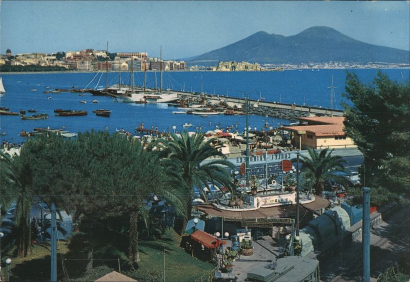 Mergellina Marina, Seaside & Mount Vesuvius Napoli Italy