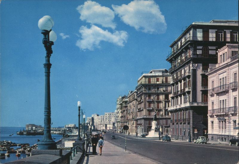 Napoli Via Nazario Sauro Waterfront Street View Italy