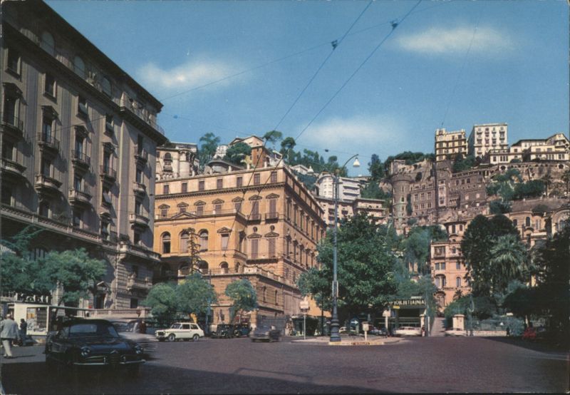 Piazza Amedeo Street Scene, Naples Italy