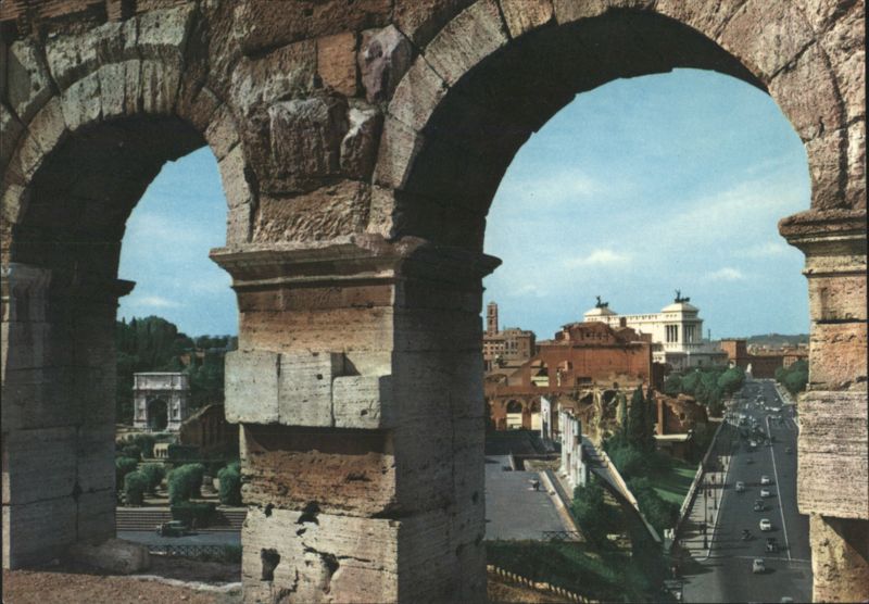 View of the Fora From Colosseum, Rome Italy