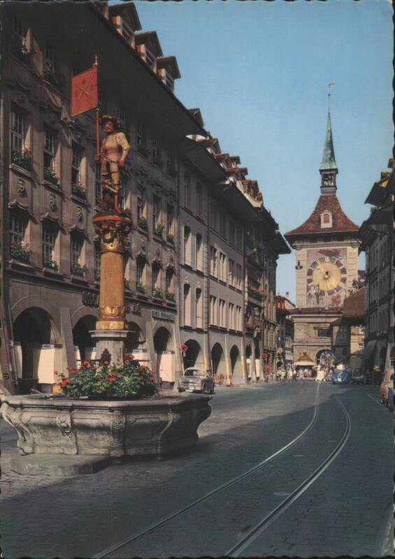 Bern Marktgasse, Marksman Fountain & Clock Tower Switzerland