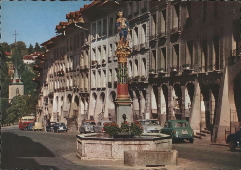 Bern, Fountain of Justice, Street Scene Switzerland