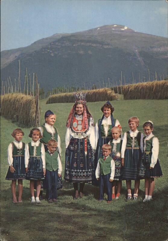 Norwegian Bridal Costume, Grodås, Nordfjord, Norway