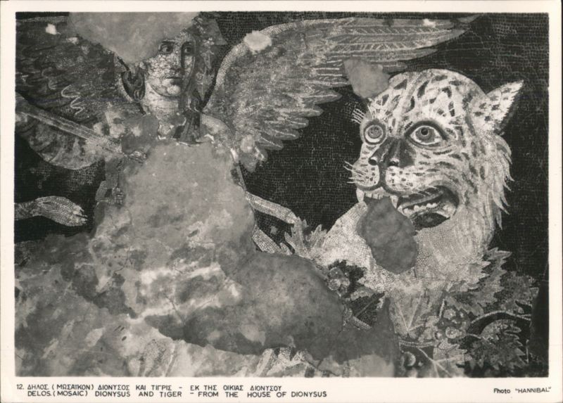 Delos Mosaic: Dionysus and Tiger, House of Dionysus Greece